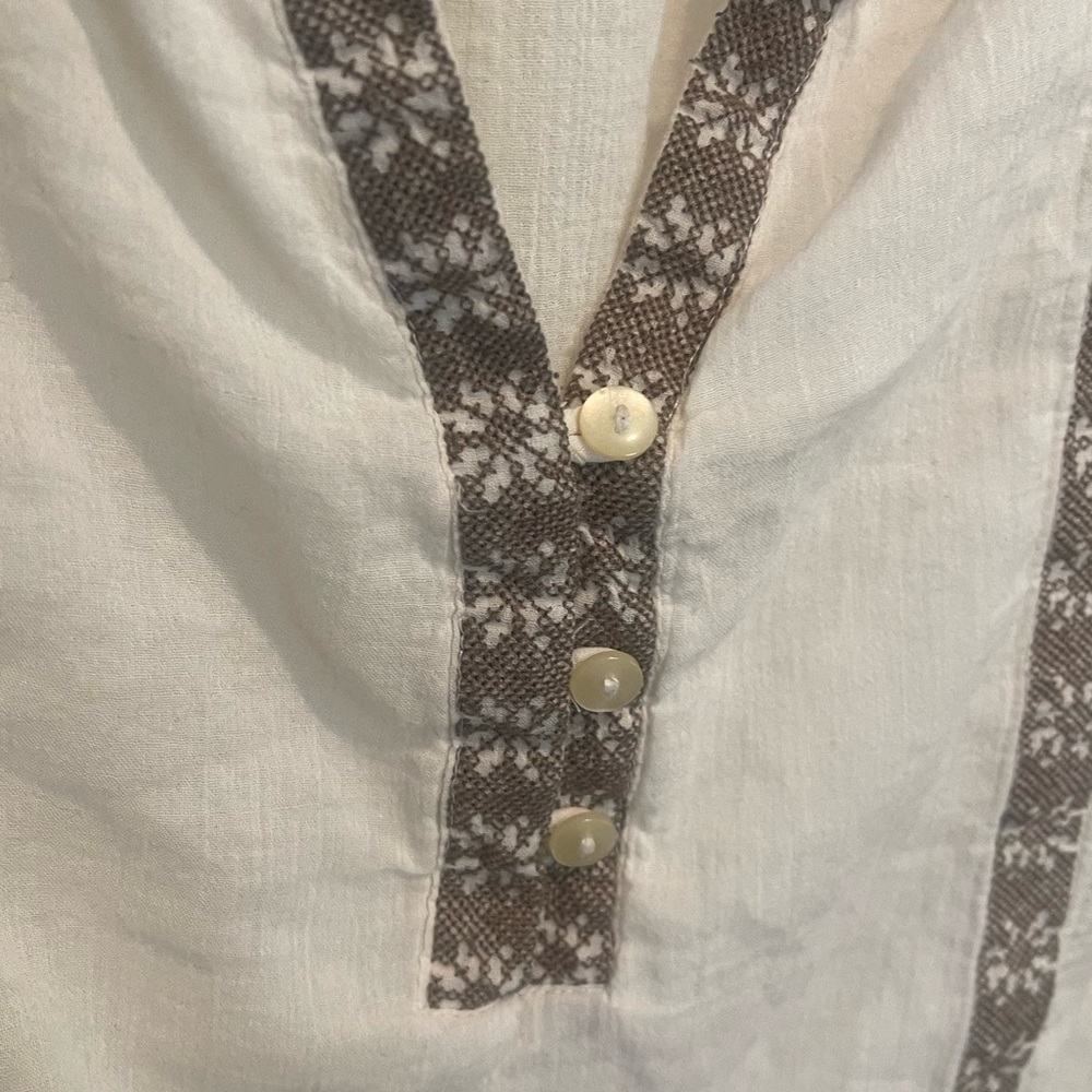 Bohemian Light & Airy Hippie Chic Blouse Loose Sz S - Picture 4 of 7